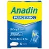 B&M Anadin Paracetamol Tablets 12pk