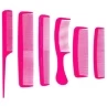 Hair Comb Set 6pc - Pink