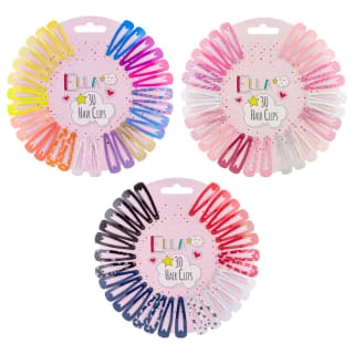 Ella Hair Clips 30pk - Red, White & Blue - Image 2