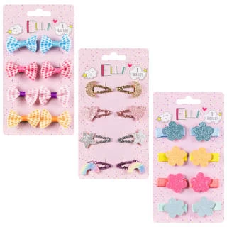 Ella Hair Clips 8pk - Bows - Image 2