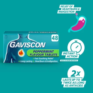 Gaviscon Chewable Tablets 48pk - Peppermint - Image 4