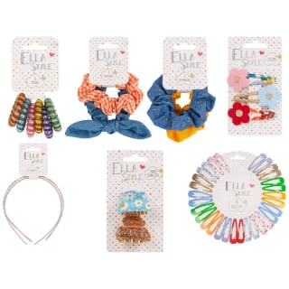 Ella Style Scrunchies 2pk - Blue & Gold - Image 2