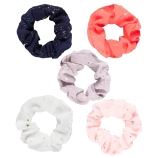 Style Studio Hair Scrunchies 5pk - Gold Stars - Image 2